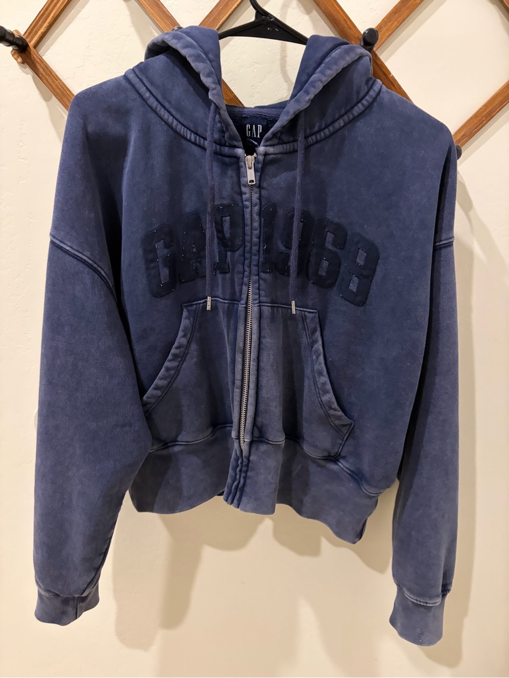 GAP Navy Blue Zip-Up Hoodie Sweater